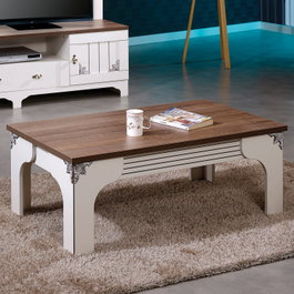 Hanah Home Gazel Mesa de Centro Blanco y Marrón
